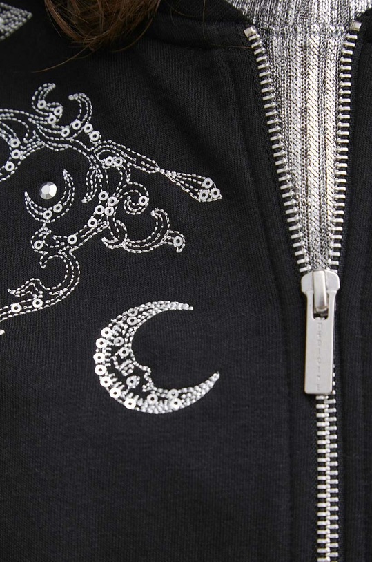 Bluza damska z aplikacją kolor czarny RW23.BLDA01 czarny