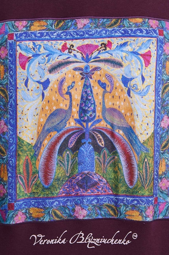 Bluza bawełniana damska z kolekcji Medicine x Veronika Blyzniuchenko kolor fioletowy RW23.BLDB50