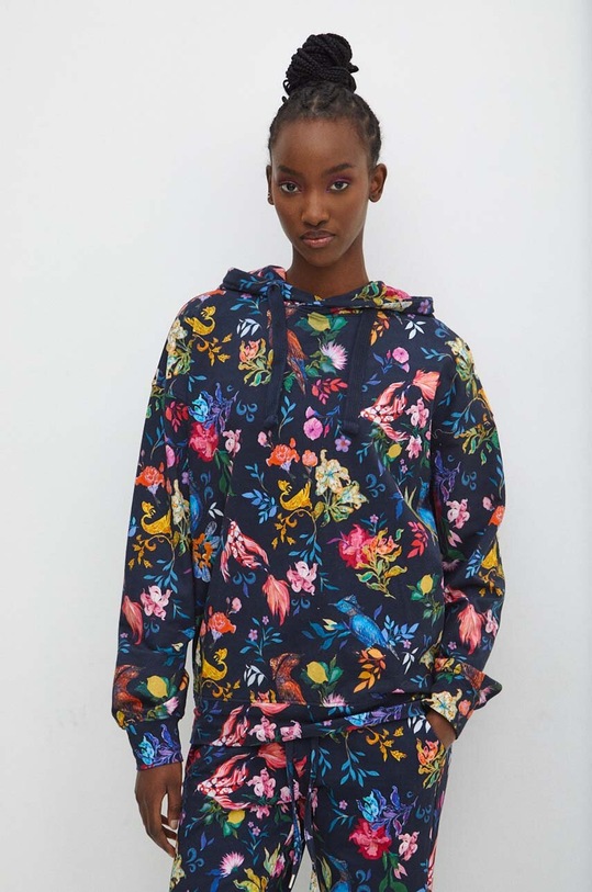 Bluza damska z kolekcji Medicine x Veronika Blyzniuchenko kolor granatowy RW23.BLDB52 granatowy RW23