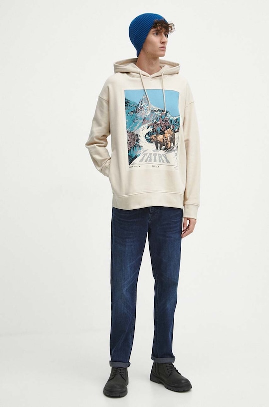 Mikina pánská béžová barva RW23.BLM902 béžová RW23