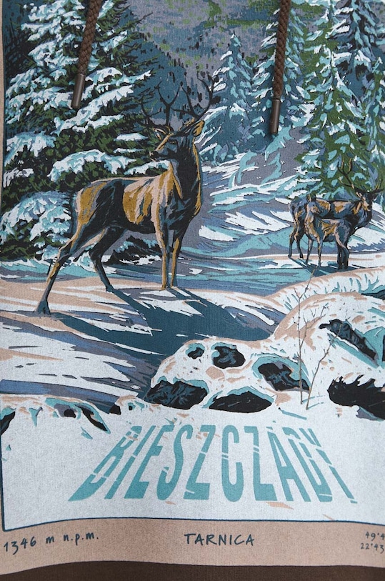 Mikina pánska hnedá farba RW23.BLM902 hnedá