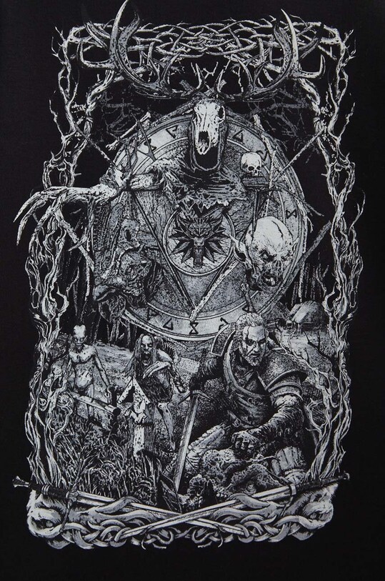 Bluza bawełniana męska z kolekcji The Witcher x Medicine kolor czarny RW23.BLM950 czarny