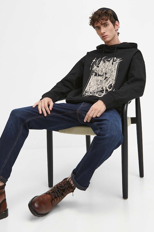 Bluza męska z kapturem kolor czarny RW23.BLMA31 czarny RW23
