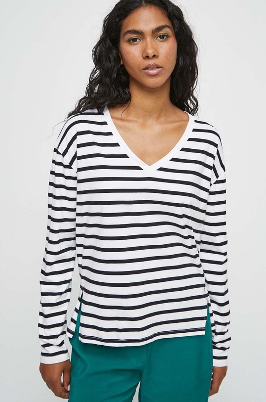 Longsleeve bawełniany damski kolor biały RW23.BUD020 biały RW23