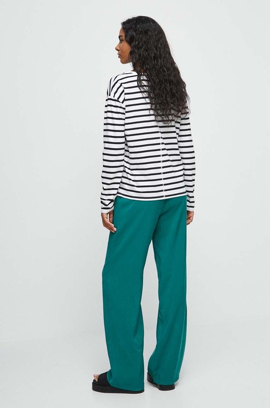 Oblečení Bavlněné tričko s dlouhým rukávem bílá barva RW23.BUD020 bílá