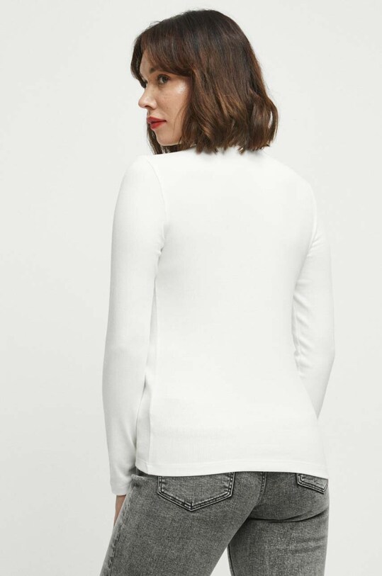 Odzież Longsleeve damski prążkowany kolor beżowy RW23.BUD050 beżowy