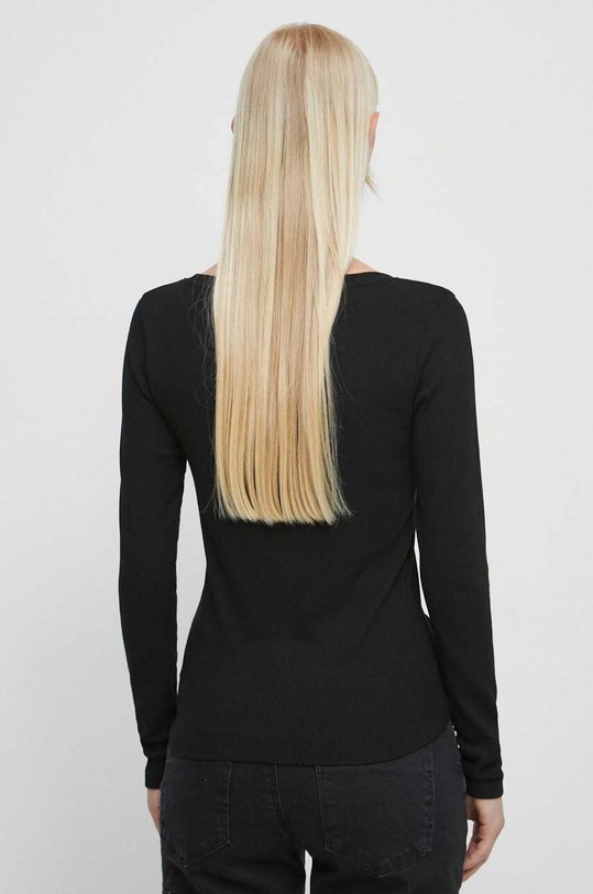 Odzież Longsleeve damski prążkowany kolor czarny RW23.BUD051 czarny