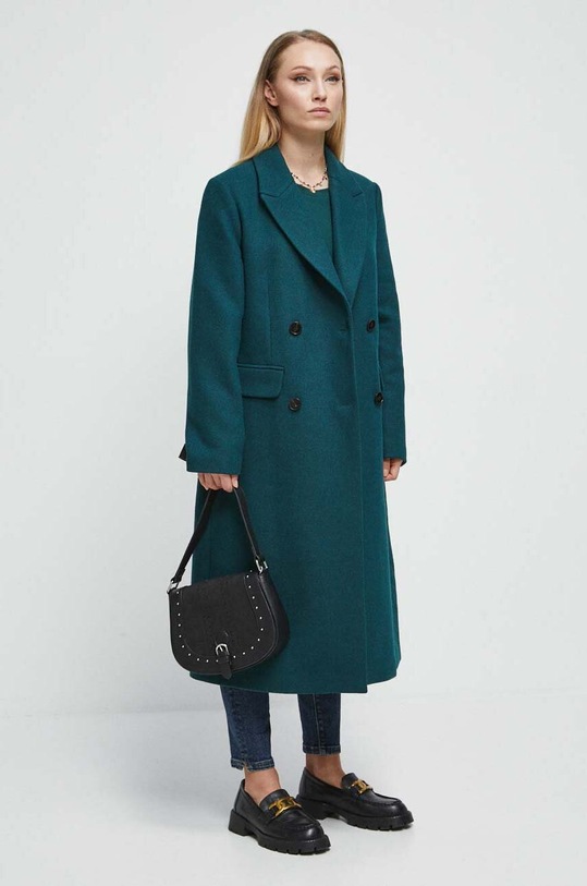 Bavlnené tričko s dlhým rukávom dámske zelená farba RW23.BUD061 zelená RW23