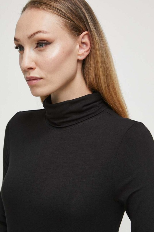 Tričko s dlhým rukávom dámske čierna farba čierna RW23.BUD062