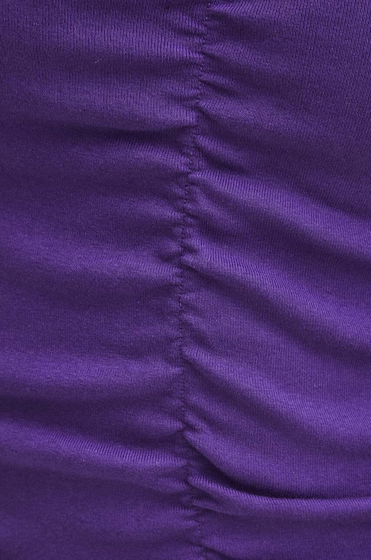 Longsleeve bawełniany damski gładki kolor fioletowy RW23.BUD800 fioletowy