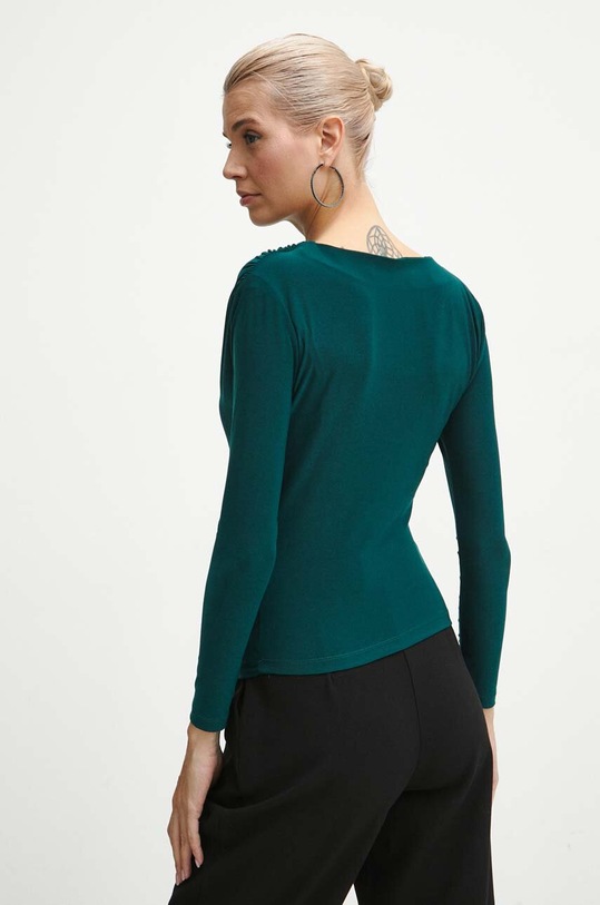 Odzież Longsleeve damski gładki kolor zielony RW23.BUD870 turkusowy