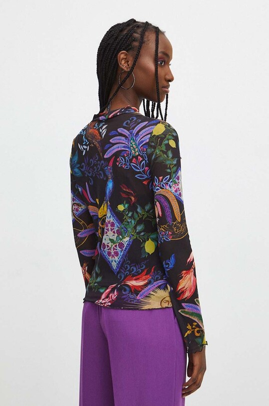 Longsleeve damski z kolekcji Medicine x Veronika Blyzniuchenko kolor multicolor multicolor RW23.BUDB50