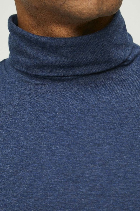Longsleeve męski z golfem kolor granatowy RW23.BUM072 granatowy