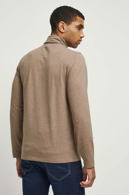 Odzież Longsleeve męski z golfem kolor brązowy RW23.BUM072 brązowy
