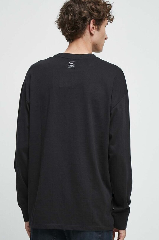 Odzież Longsleeve bawełniany męski - Kolekcja jubileuszowa. 2023 Rok Wisławy Szymborskiej x Medicine, kolor czarny RW23.BUM350 czarny