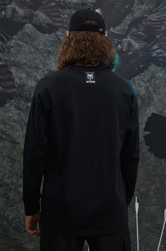 Longsleeve męski z kolekcji The Witcher x Medicine kolor czarny czarny RW23.BUM950