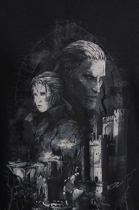 Longsleeve męski z kolekcji The Witcher x Medicine kolor czarny RW23.BUM950