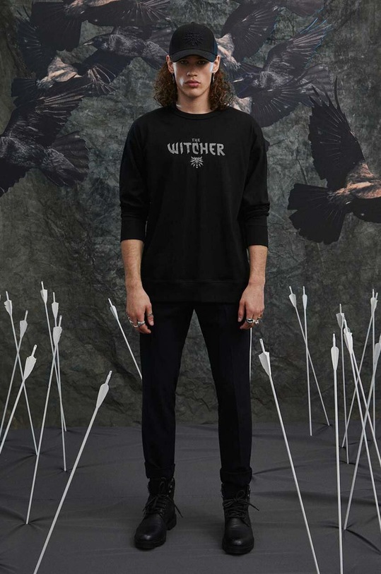 Odzież Longsleeve męski z kolekcji The Witcher x Medicine kolor czarny RW23.BUM951 czarny