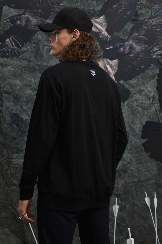 Longsleeve męski z kolekcji The Witcher x Medicine kolor czarny czarny RW23.BUM951