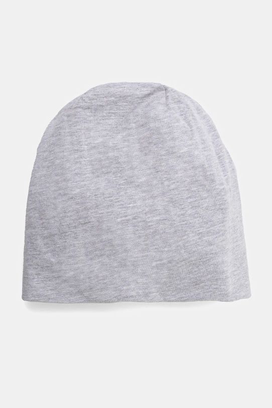 Czapka bawełniana damska beanie z elastanem kolor szary pozostałe szary RW23.CAD030