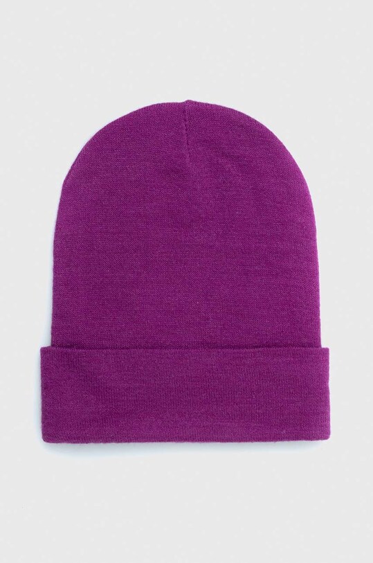 Czapka damska beanie gładka kolor fioletowy pozostałe fioletowy RW23.CAD040