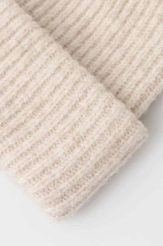 Čiapka dámska beanie z rebrovaného úpletu béžová farba béžová RW23.CAD081