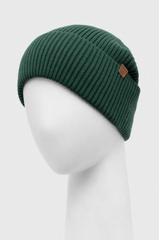 Czapka męska beanie prążkowana z wiskozą kolor zielony RW23.CAM051 zielony RW23