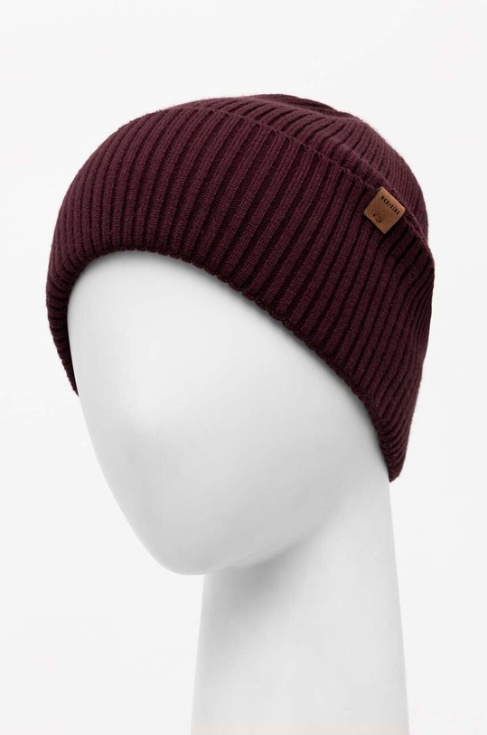 Czapka męska beanie prążkowana z wiskozą kolor bordowy RW23.CAM051 bordowy RW23