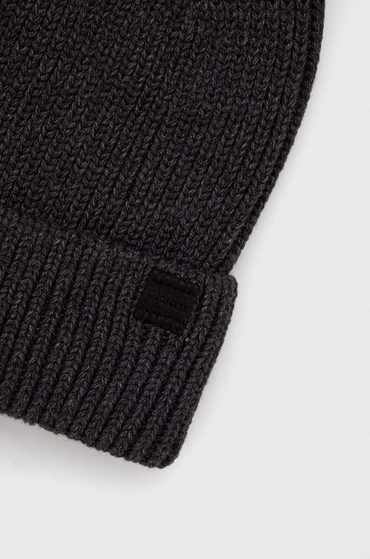 Akcesoria Czapka męska beanie prążkowana kolor szary RW23.CAM053 szary