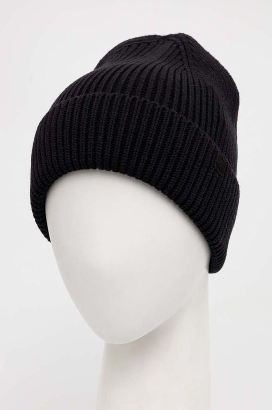 Akcesoria Czapka męska beanie prążkowana kolor czarny RW23.CAM053 czarny