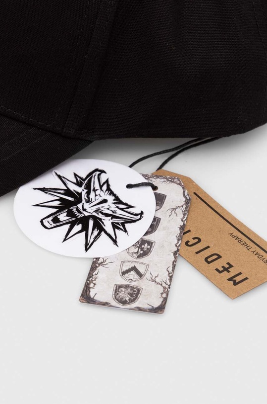 Czapka z daszkiem męska z kolekcji The Witcher x Medicine kolor czarny RW23.CAM950