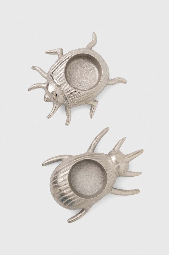 Świecznik dekoracyjny - biedronka (2-pack) kolor srebrny RW23.DEU915 srebrny RW23