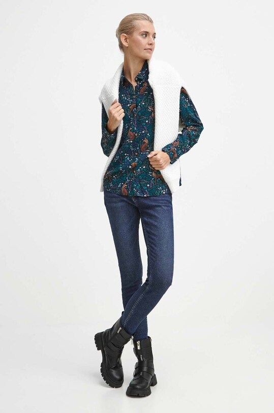 Koszula damska z motywem zwierzęcym kolor multicolor casual multicolor RW23.KDD090