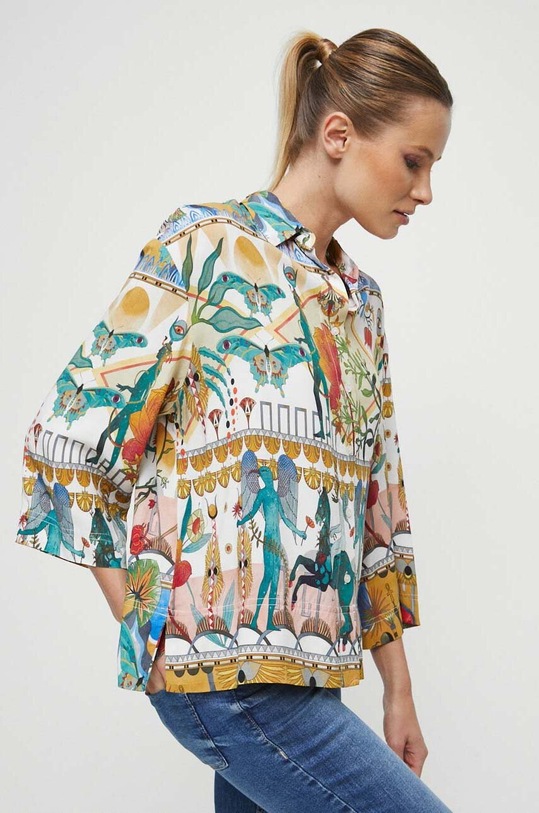 Koszula damska wzorzysta kolor multicolor multicolor RW23.KDD101