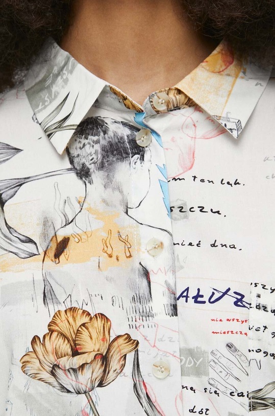 Koszula damska - Kolekcja jubileuszowa. 2023 Rok Wisławy Szymborskiej x Medicine, kolor beżowy RW23.KDD350