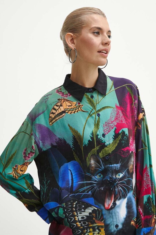 Koszula damska wzorzysta kolor multicolor multicolor RW23.KDD902