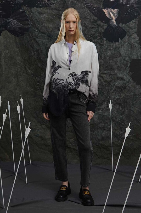 Odzież Koszula damska z kolekcji The Witcher x Medicine kolor biały RW23.KDD950 biały