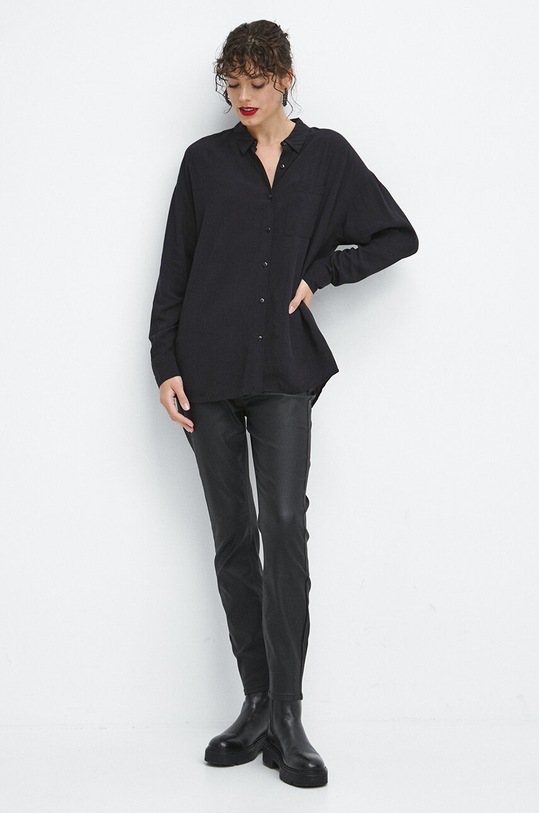 Odzież Koszula damska z nadrukiem kolor czarny RW23.KDDA00 czarny
