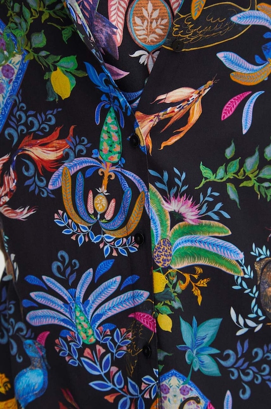 Koszula damska z kolekcji Medicine x Veronika Blyzniuchenko kolor czarny RW23.KDDB51