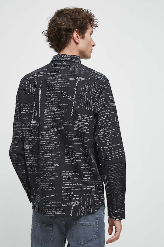 Košeľa pánska Jubilejná kolekcia Nadácia W. Szymborskej x Medicine čierna farba čierna RW23.KDM320