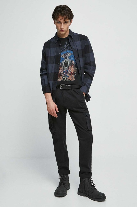 Koszula męska z kołnierzykiem klasycznym kolor szary RW23.KDM401 szary RW23