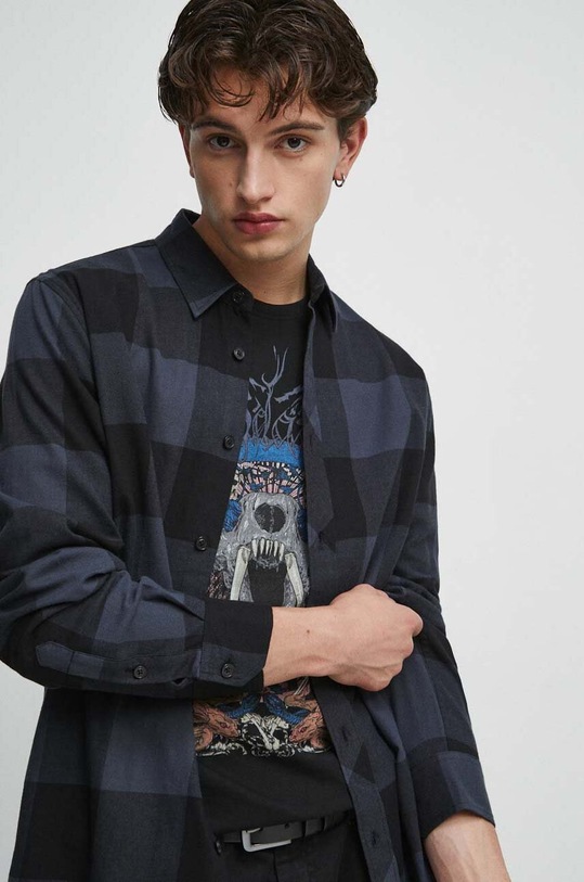 Koszula męska z kołnierzykiem klasycznym kolor szary RW23.KDM401 szary