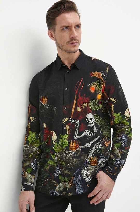 Koszula męska z kołnierzykiem klasycznym kolor multicolor casual multicolor RW23.KDMA53