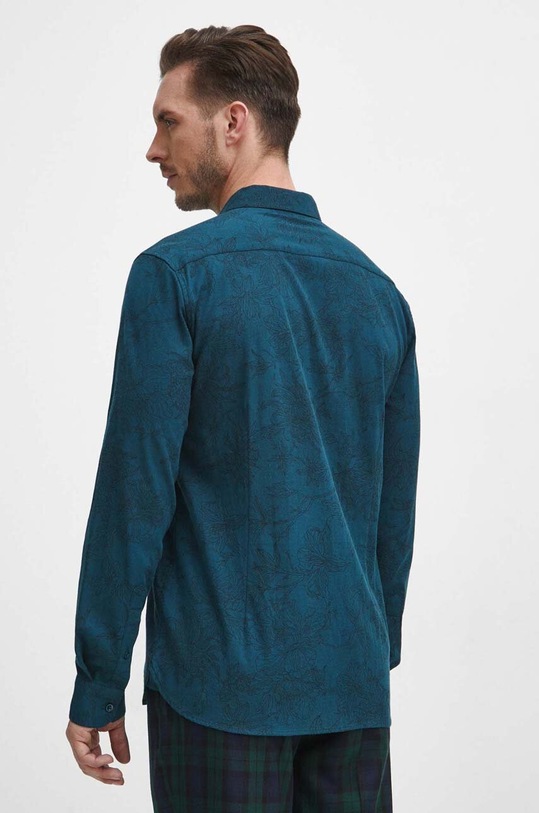 Odzież Koszula męska z kołnierzykiem klasycznym kolor zielony RW23.KDMB10 turkusowy