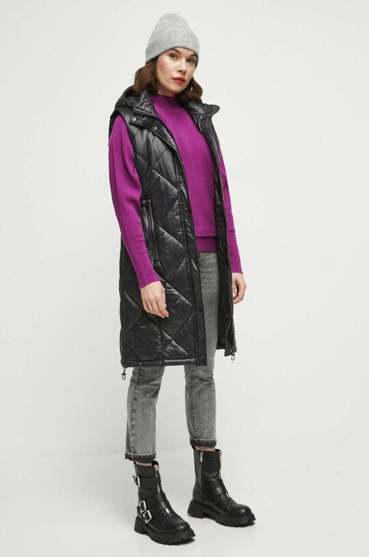 Kamizelka damska ocieplana kolor czarny RW23.KMD500 czarny RW23