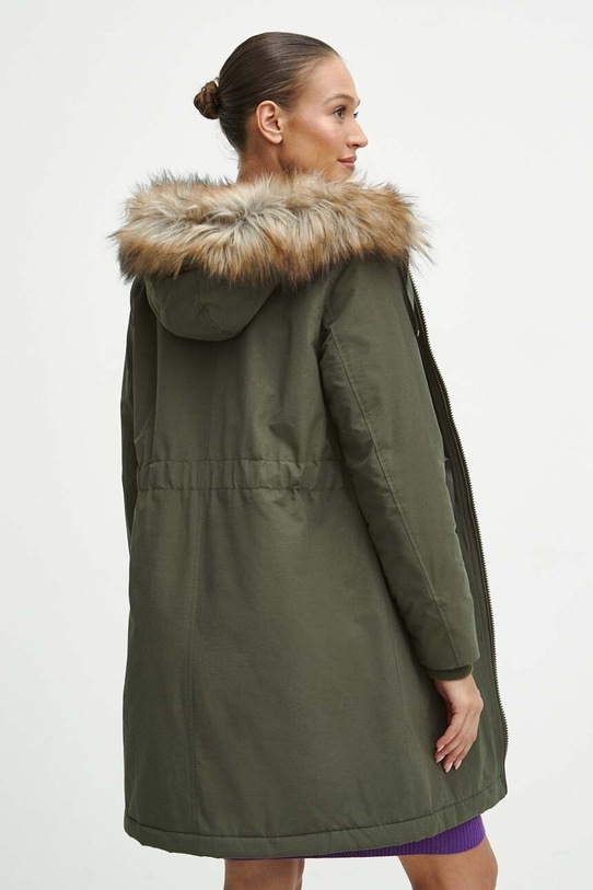 Oblečenie Kabát dámsky zateplený hladký zelená farba RW23.KPD803 zelená