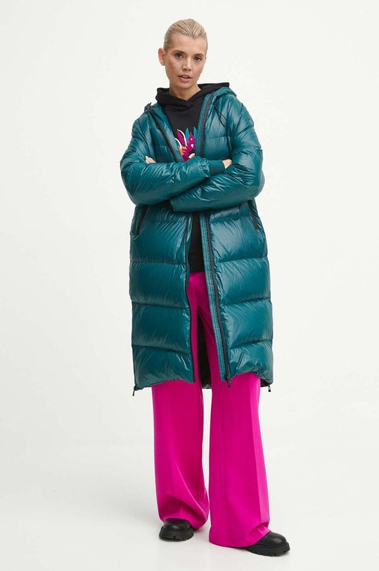 Páperový kabát dámsky prešívaný zelená farba RW23.KPD902 zelená RW23