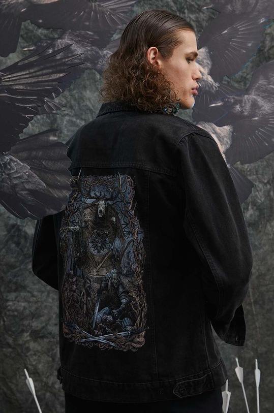 Odzież Kurtka jeansowa męska z kolekcji The Witcher x Medicine kolor czarny RW23.KUM920 czarny