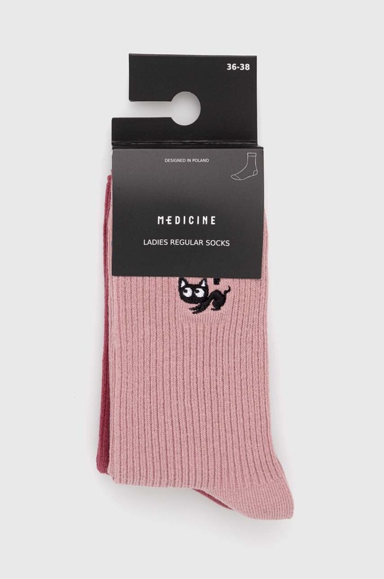 Oblečenie Ponožky dámske s vyšívaným vzorom mačky (2-pack) viac farieb RW23.LGD207 viacfarebná