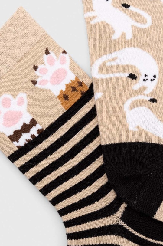 Ponožky dámske s mačkami (2-pack) viac farieb RW23.LGD402 viacfarebná RW23
